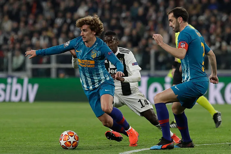 AP Griezmann en el partido contra la Juventus en Champions