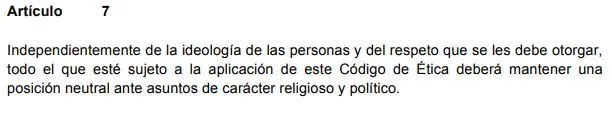 ASCENSO MX Artículo 7 del código de ética