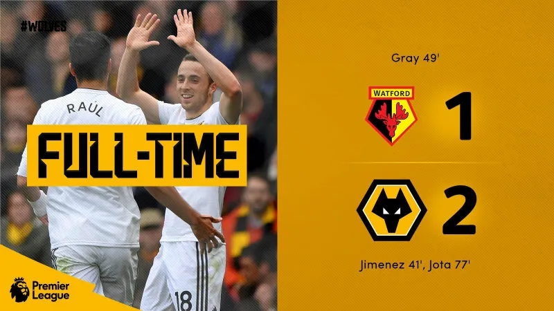 TWITTER @WOLVESESPANOL Marcador final del Watford vs Wolves
