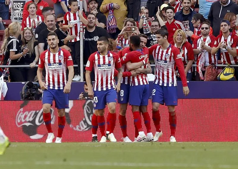 EFE Jugadores del Atlético de Madrid festejan un gol