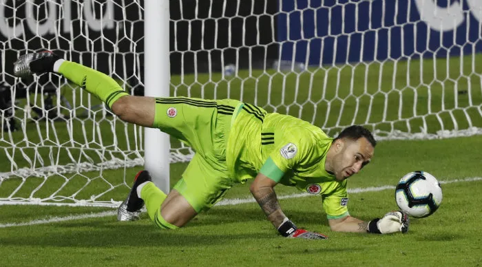 AP Ospina, durante un partido de Colombia