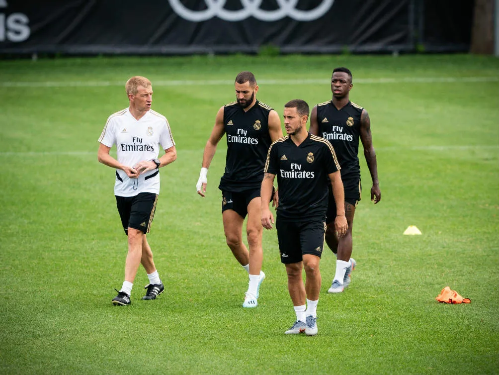 EFE Eden Hazard durante un entrenamiento con el Real Madrid