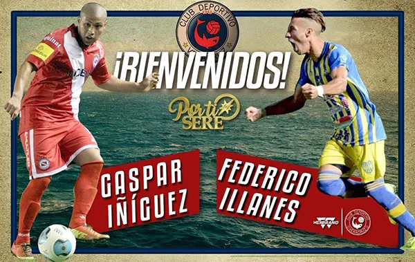 TWITTER @ClubTiburones Gaspar Iñiguez y Federico Illanes son jugadores de Veracruz