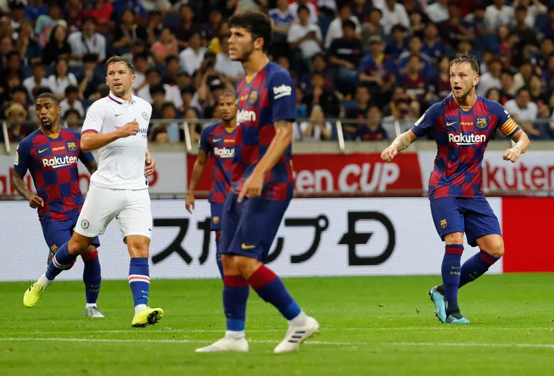 AP Rakitic, previo a su golazo ante el Chelsea