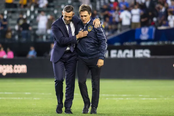 IMAGO7 Caixinha y Barros Schelotto previo al partido de Leagues Cup