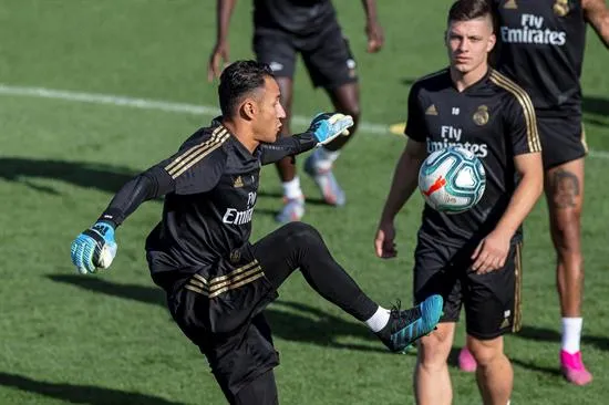 EFE Keylor Navas, durante entrenamiento con el Real Madrid