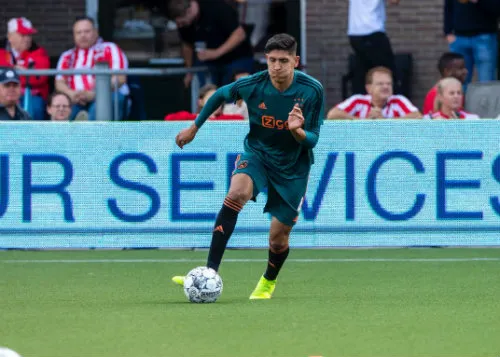 TWITTER @AFCAJAX Edson Álvarez durante el Sparta Rotterdam vs Ajax