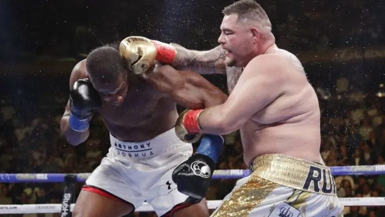 AP Andy Ruíz y Anthony Joshua, en su primer pelea