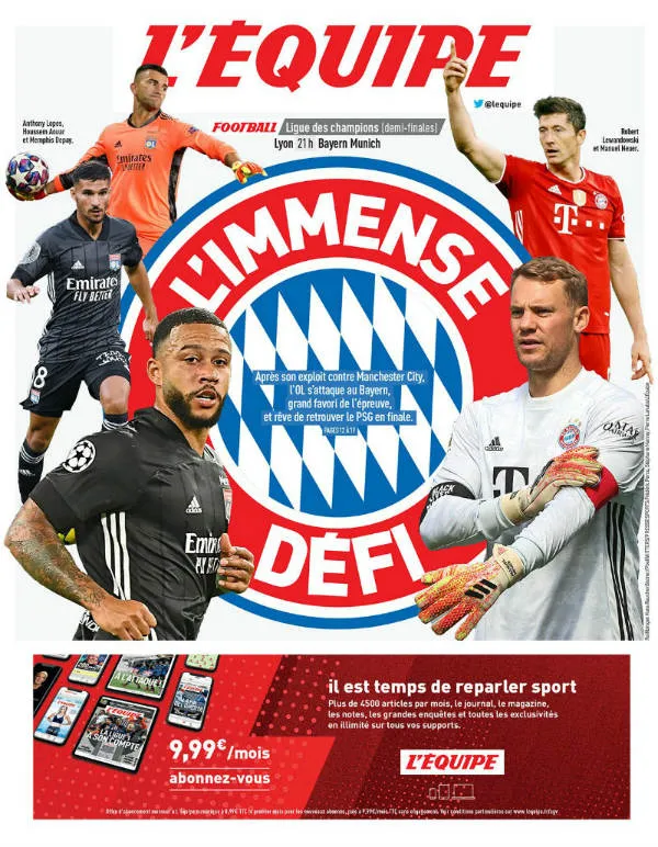 TWITTER:@L'EQUIPE Portada L'Équipe