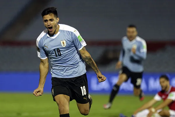 AP Maximiliano Gómez celebra su anotación