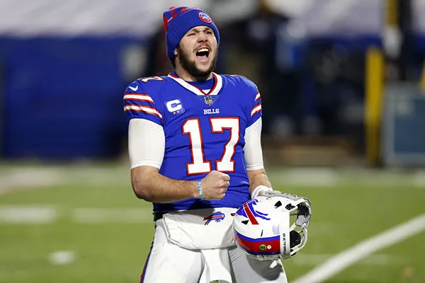 AP El festejo de Josh Allen tras la victoria