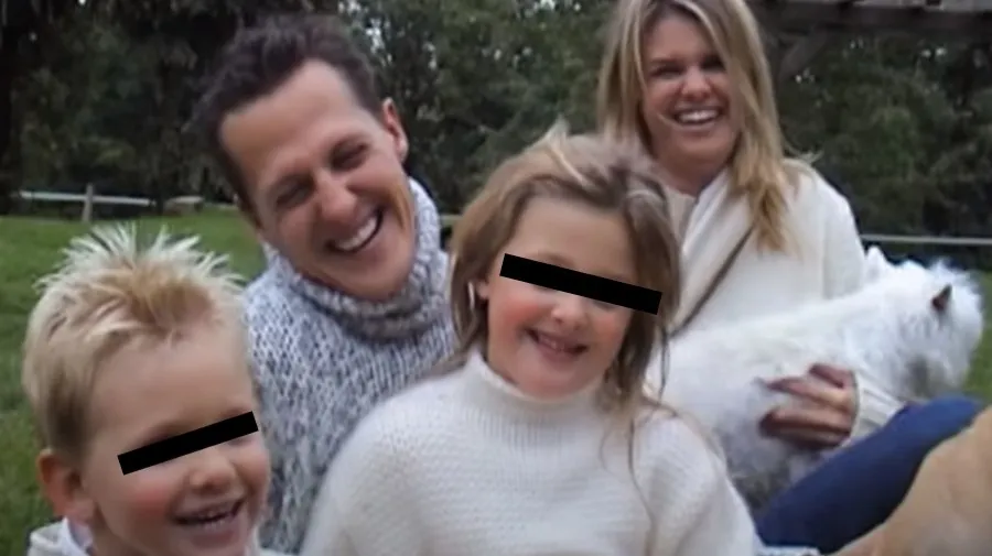 ESPECIAL Schumacher con su esposa e hijos