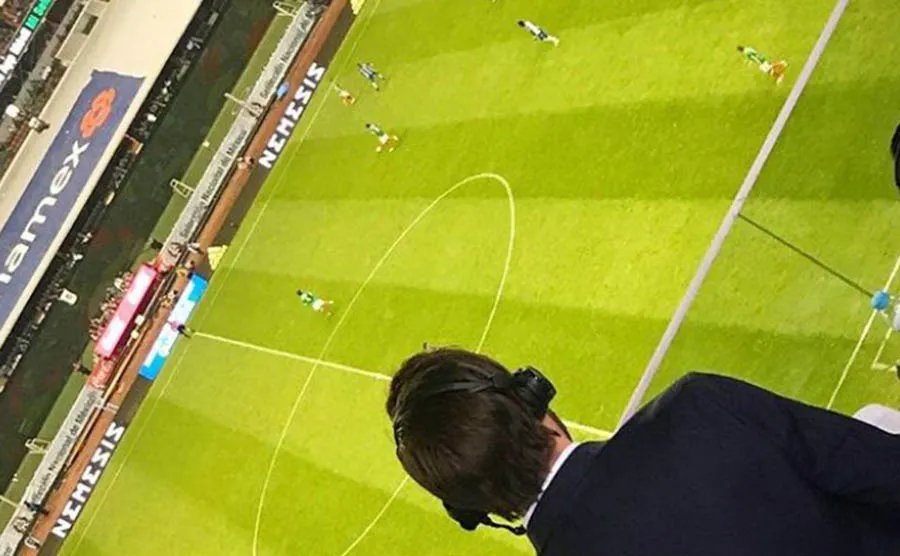 INSTAGRAM @raoulpolloortiz Pollo Ortiz narrando su primer partido de Selección Mexicana