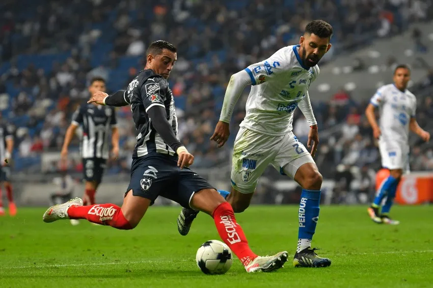 IMAGO7 Funes Mori en el juego entre Rayados y Gallos