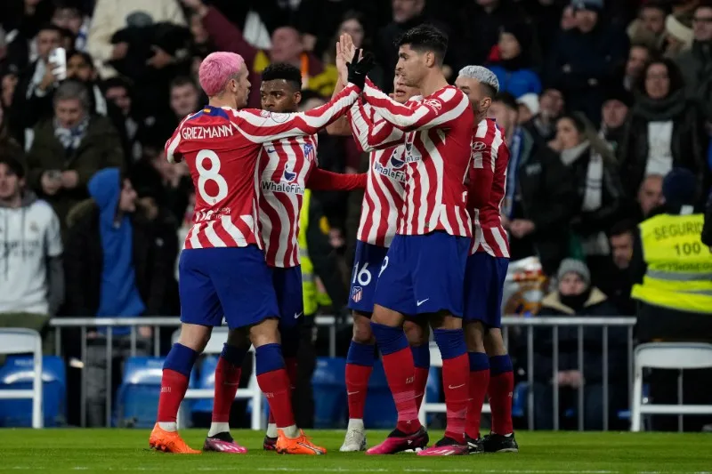 AP Atlético de Madrid en festejo de gol