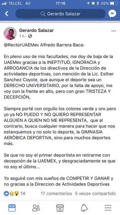 ESPECIAL Las quejas de uno de los deportistas