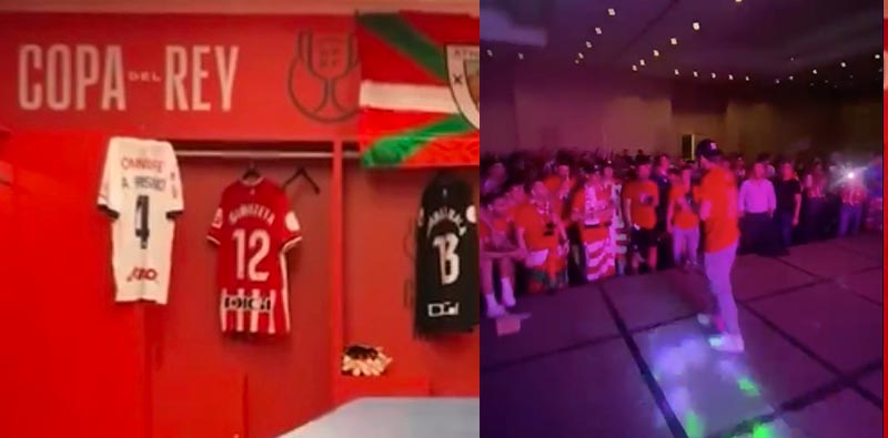 Athletic Bilbao kibicuje „Polo” Briceño podczas obchodów Pucharu Króla