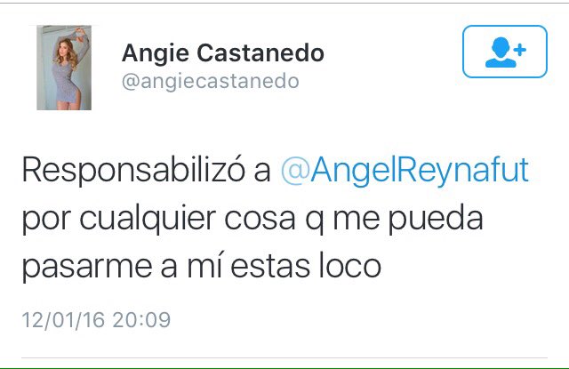 Este fue el tweet que soltó Angie