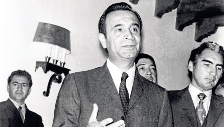 Guillermo Álvarez Macías y Emilio Azcárraga Milmo, en la firma del convenio
