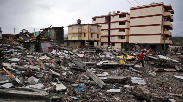 Casas derrumbadas en Cuba tras el paso del huracán