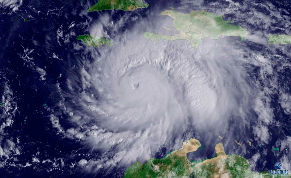 Imagen satelital del ciclón a punto de llegar a Cuba