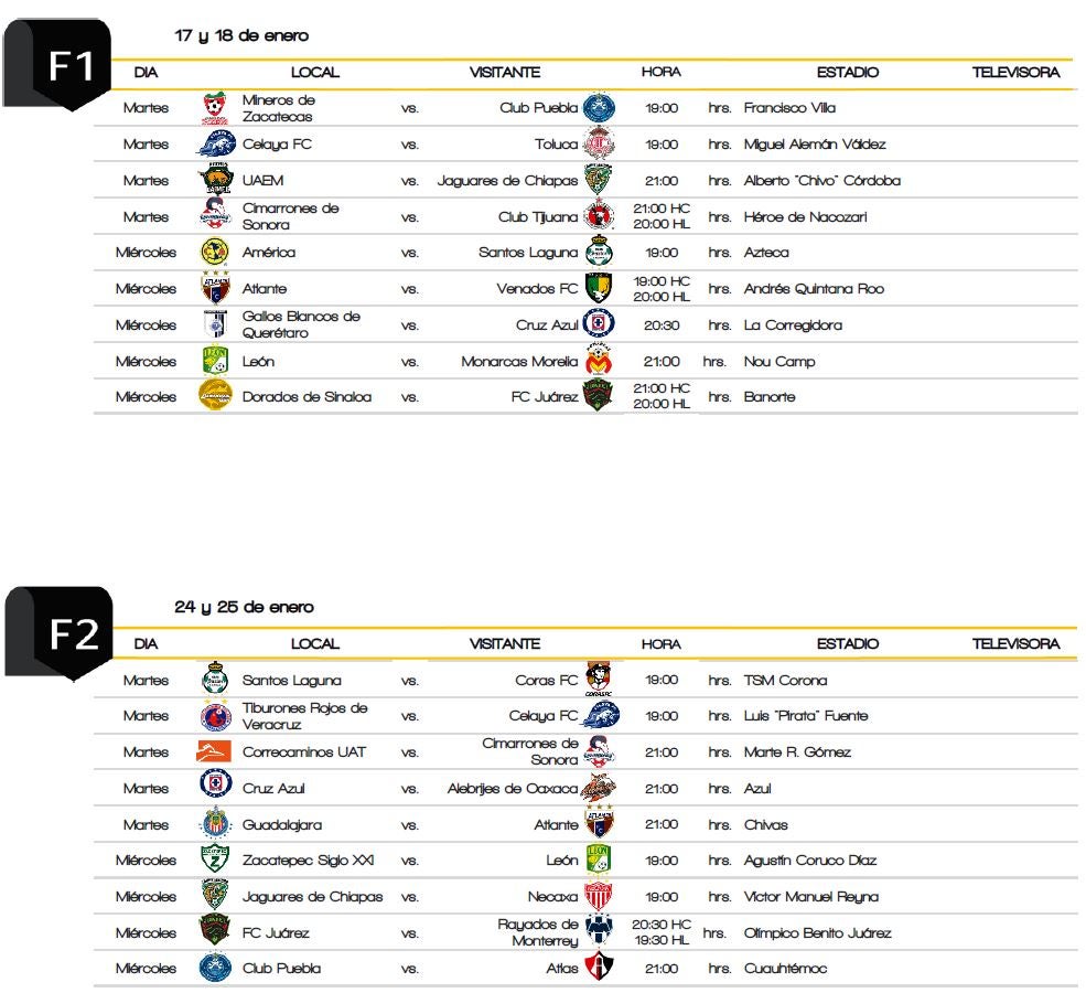 Gallos debuta contra Cruz Azul