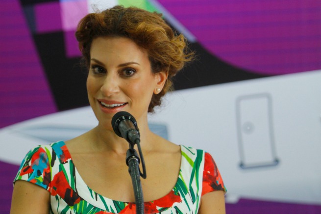 Karime Macías, en un evento del DIF en Veracruz