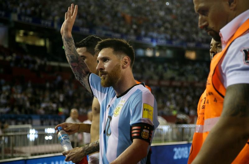 Messi celebra el gol del triunfo argentino