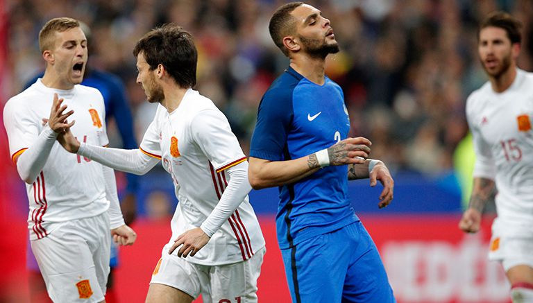 Silva festeja gol contra Francia