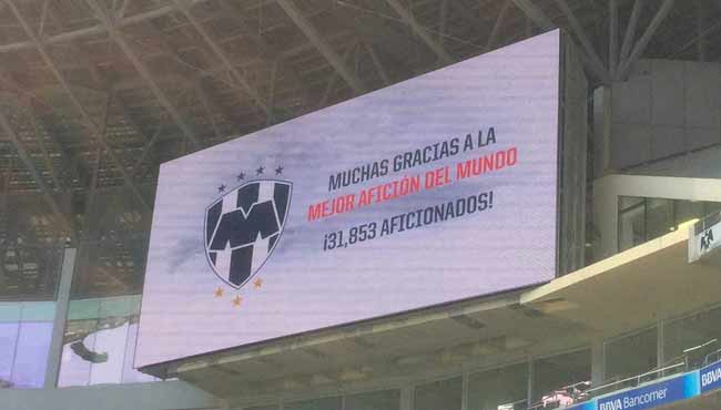 Monterrey anuncia la cifra oficial de aficionados presentes
