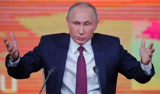 El presidente ruso ofrece un discurso a su público