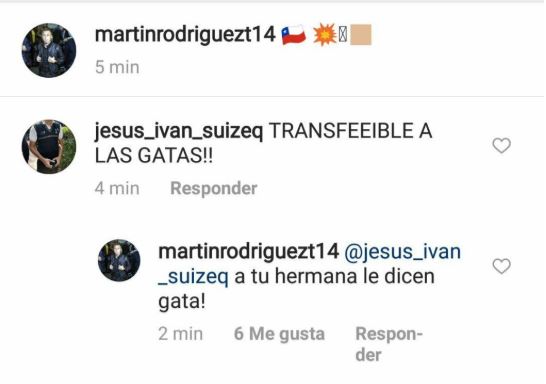 Rodríguez responde con insulto a usuario