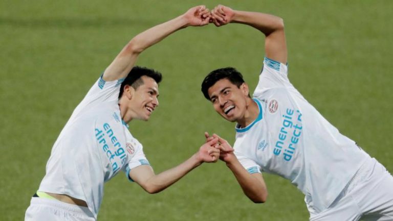 Guti y Lozano celebran gol con los Granjeros