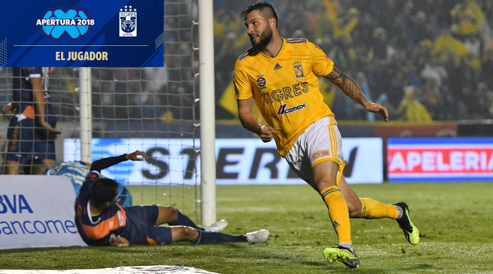 Gignac festeja gol contra Puebla