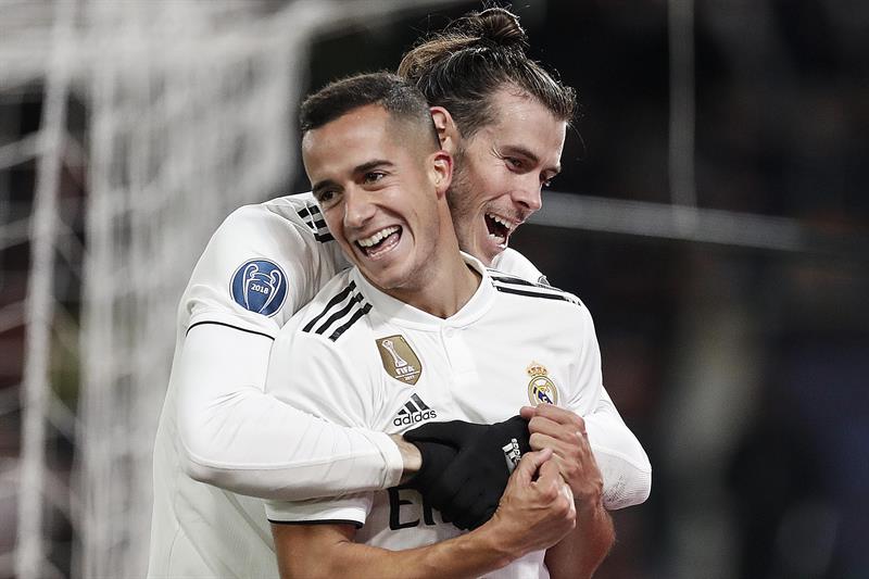 Gareth Bale y Lucas Vazquéz celebran el triunfo