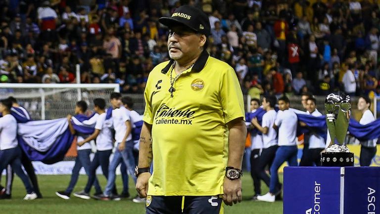 Maradona, previo a un juego con Dorados