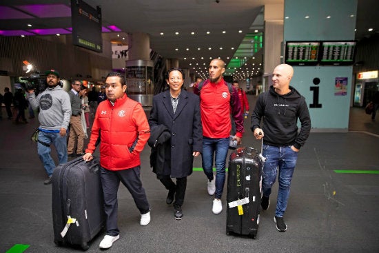 Jonatan Maidana en su llegada a la CDMX