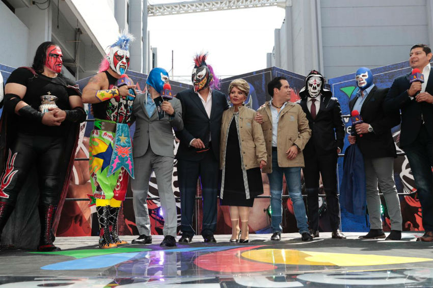 Integrantes de AAA y TV Azteca presentan de forma oficial su alianza 
