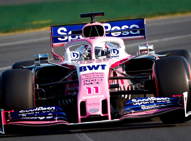 Checo Pérez, durante el circuito de Albert Park