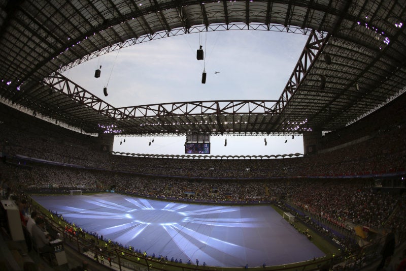 El San Siro previo a una Final de Champions League