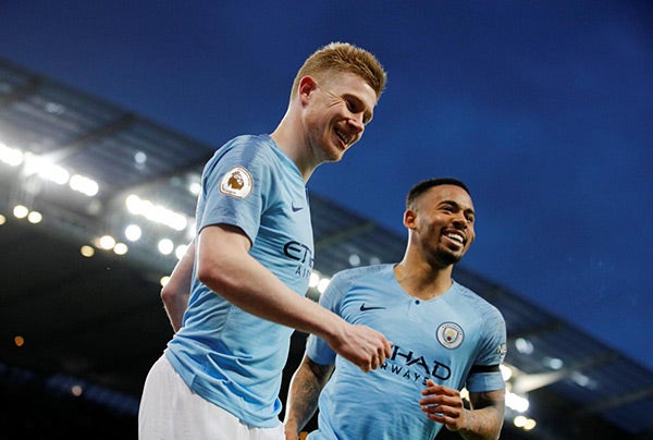 De Bruyne, tras anotar el primer gol del encuentro