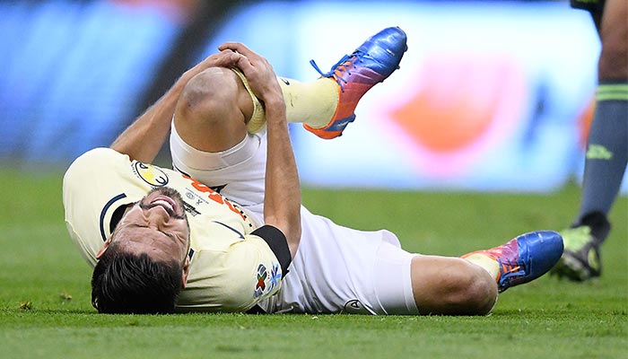 Oribe Peralta lesionado en las Semifinales de de la Liga MX 