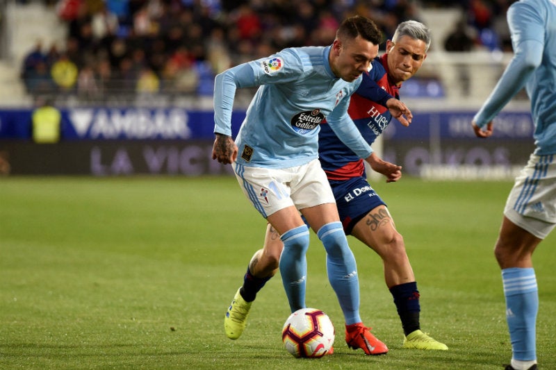 Iago Aspas durante un juego del Celta