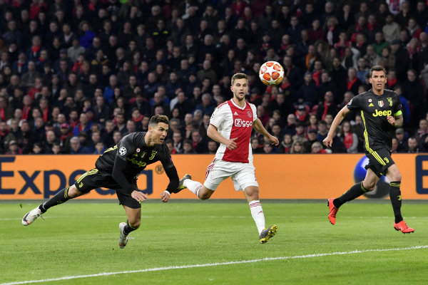 Momento del gol de Cristiano Ronaldo frente al Ajax