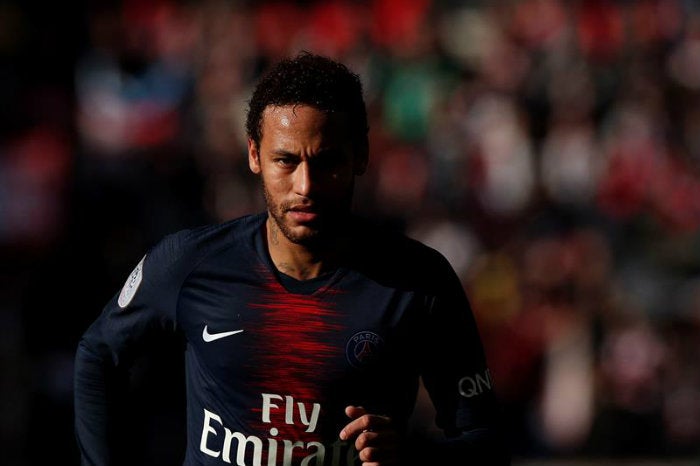 Neymar durante un partido del PSG