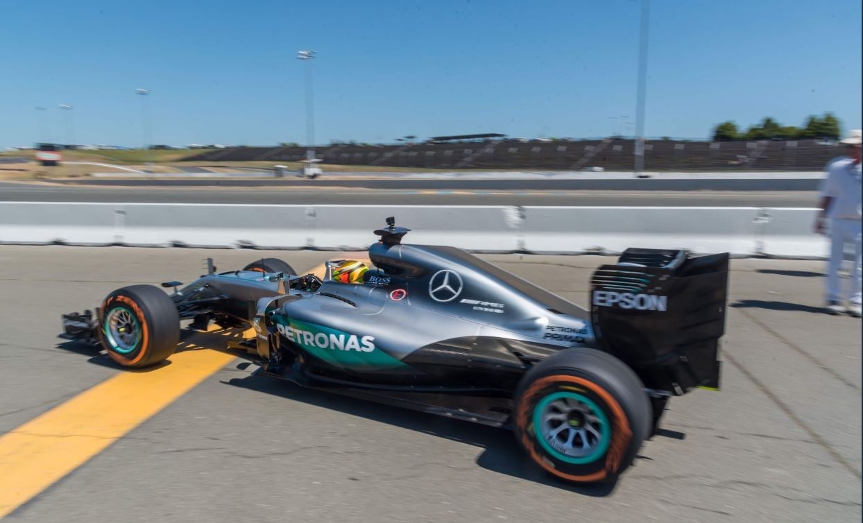 Esteban Gutiérrez durante el Sonoma Speed Festival en California