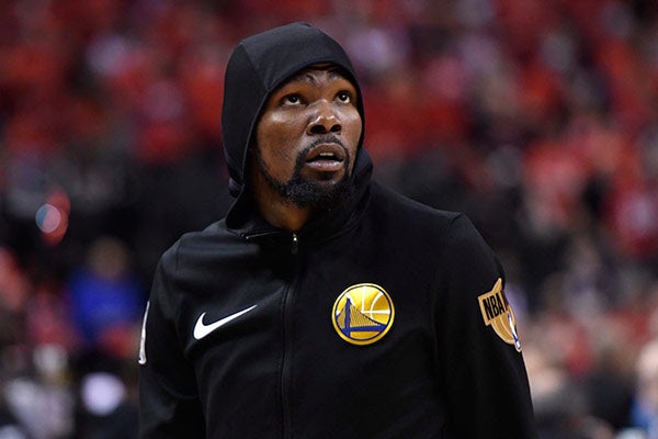 Durant se entrena en el Scotiabank Arena