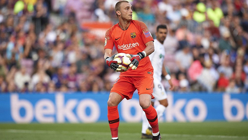 Cillessen, durante uno de sus pocos partidos como titular con Barcelona