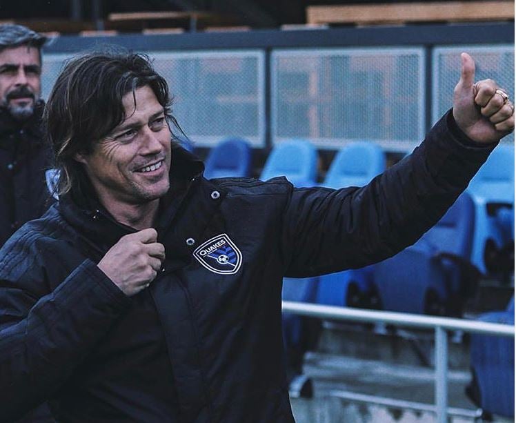 Almeyda en un juego con Earthquakes 