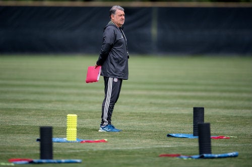 Tata Martino durante un entrenamiento con el Tricolor 